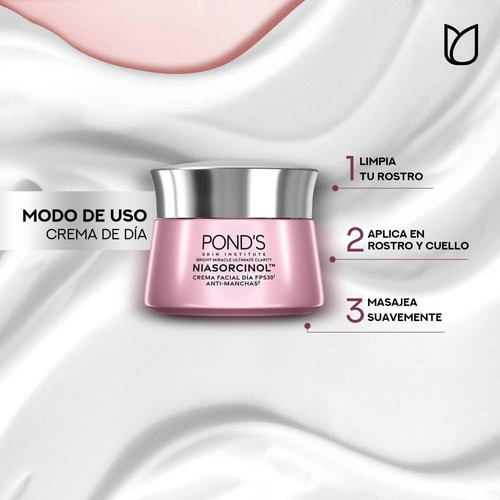 Pond's Crema Facial Día Bright Miracle Con Niasorcinol, 50g Tipo De Piel Mixta