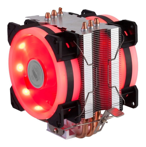 Imagem 4 de 9 de Cooler Duplo Rgb Cpu Fan Pc Intel Amd 775 1151 1155 Am3 Am4