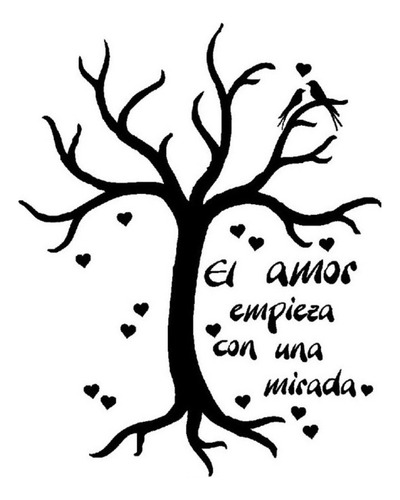 Vinilo El Árbol De Amor En San Valentín Deco®