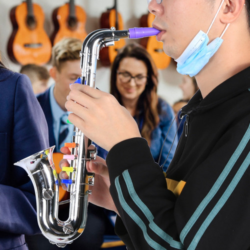 Saxofón De Juguete De Plástico Para Niños, Minisaxofón Para