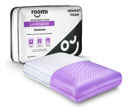 ROOMI  Aromatherapy Pillow Airflow Almohada Estándar De Memory Foam Con Aromaterapia Color Lavanda