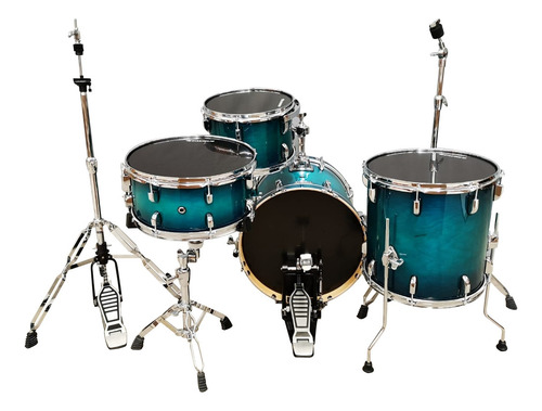 Taurus Mfp410 Bateria Jazz Maple 4 Cuerpos 18 12 14 Redo 14 Color Blue Burts
