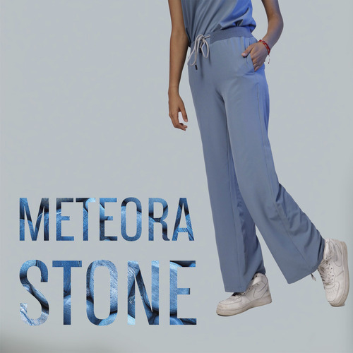 Uniforme Quirúrgico Meteora Cuello Mao Azul Acero Lisa M