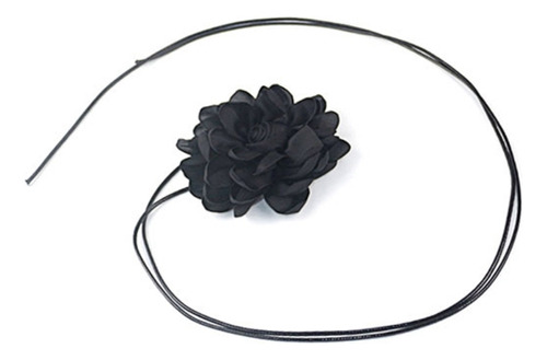 Collar Tipo Gargantilla Rosa (bk), Collar De Flores, Collar