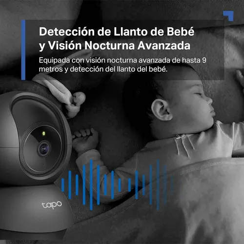 Tp-link Tapo C211 cámara PT 3MP 2k WIFI con audio bidireccional visión nocturna y seguimiento inteligente Autrotracking grabación 360° color negro