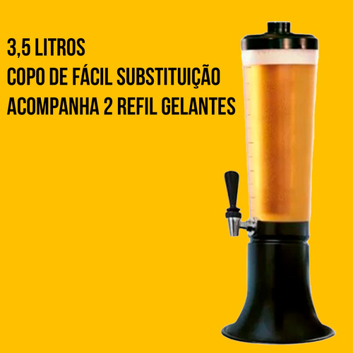 Torre De Chopp Doutor Beer Original 2 Refil 3,5 Litros