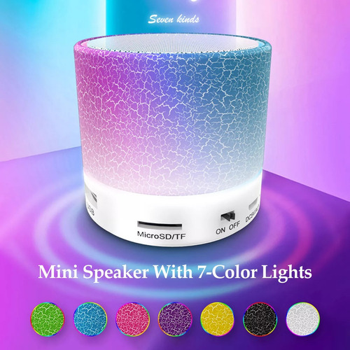 Bocina Bluetooth Portatil Inalambrica Altavoz Cilindro Rosa