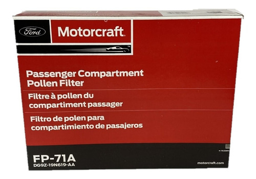 Filtro De Polen Genuino Ford Fusion Motorcraft® Fp-71a