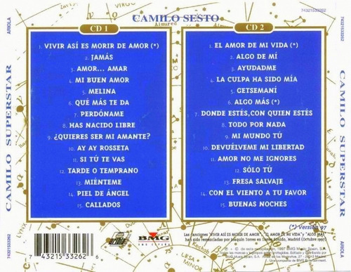 Imagen 2 de 2 de Camilo Sesto Camilo Superstar 2 Cd Nuevo Original Exitos