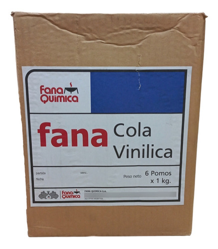 Cola Vinílica Fana Cola Pack Caja X 6 Unidades 1 Kl 