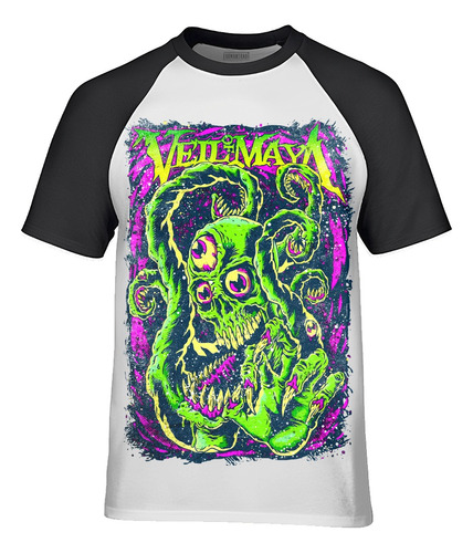 Playera Veil Of Maya Manga Ranglan Corta