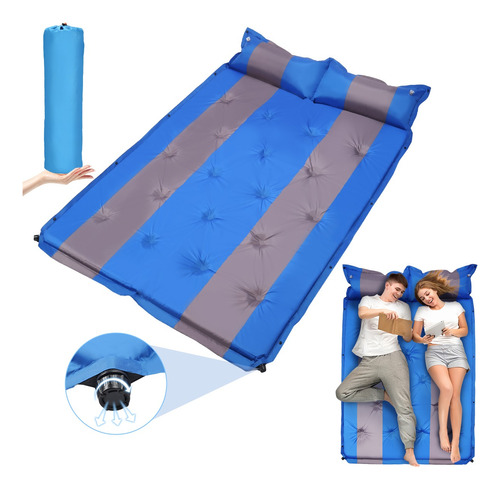 Colchón Inflable Doble Para Camping Colchoneta De Dormir New