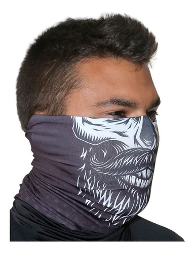Imagem 3 de 8 de Buff Lenço Bandana Caveira Mexicana Moto Pesca Metal Uv50
