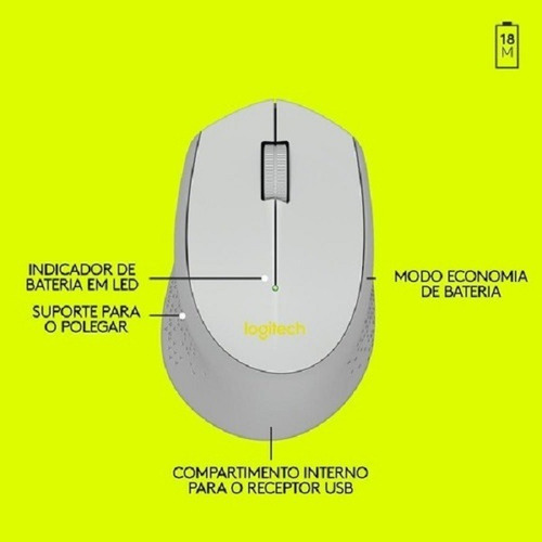Imagen 5 de 7 de Mouse inalámbrico Logitech M280 plateado