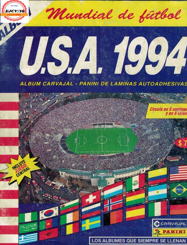 Álbum Mundial De Futbol Usa 1994 Panini