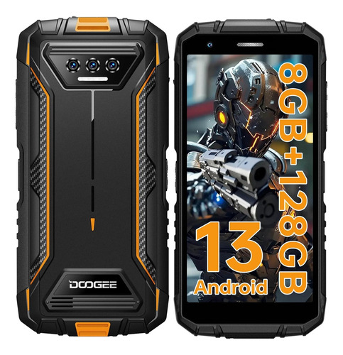1 Doogee S41 Plus Rugged Smartphone8gb+128gb 6300mah Battery 5.5 Hd+ Display Android 13 13mp Camera, Ip68 Waterproof Dual Sim 4g/nfc/otg/gps