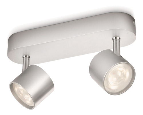 Aplique De Techo Lampara Philips Star Led 2x4 Watts Gris