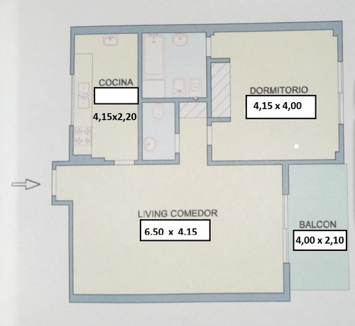 Semipiso 2 Y 1/2 Amb. Super Amplio 70m2 Suitte Y Toilett