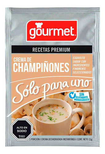 Sopa Para Uno Gourmet 15 Gr Champiñon(10 Unidad )-super