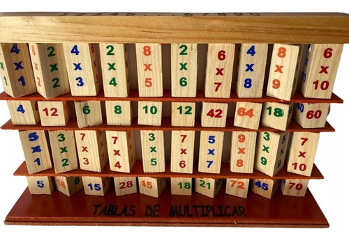 Tablas De Multiplicar Didactico Juego Multiplicador Madera 