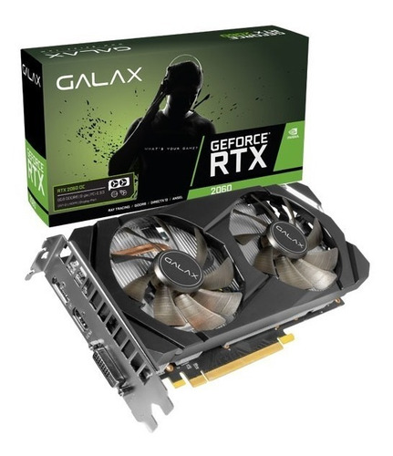 Imagem 1 de 8 de Placa De Video Galax Rtx 2060 6gb Oc Ddr6 192 Bits 12x