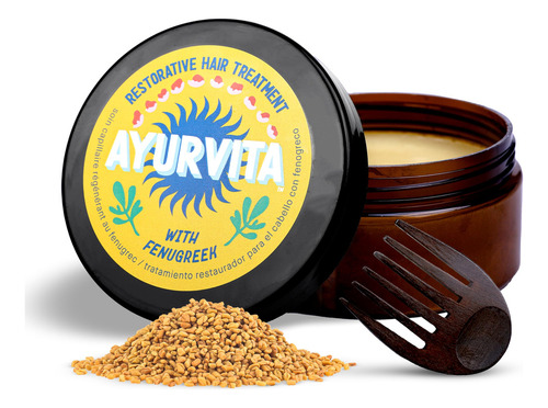 Ayurvita Tratamiento Restaurador Del Cabello Con Alholva - N