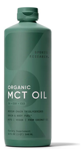 Suplemento Aceite Mct Premium De Cocos Organicos 473 Ml