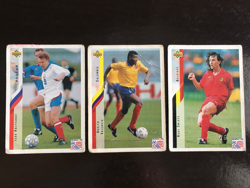 3 Tarjetas Upper Deck World Cup Usa 1994, Estado Aceptable