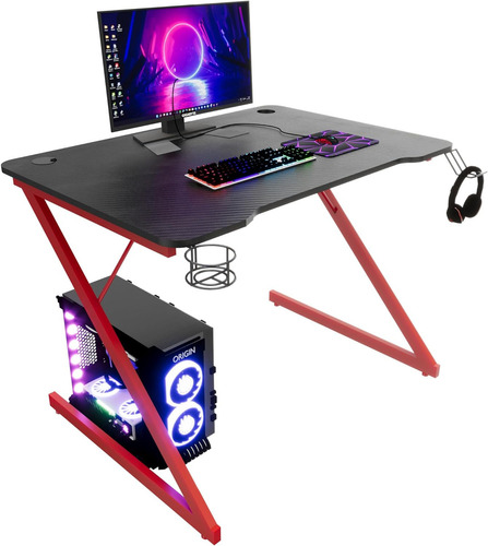 Escritorio Gamer Moderno Multifuncional Ergonómico Onehome Color Rojo