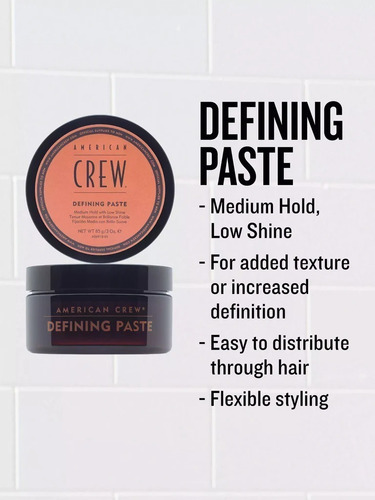 Imagen 4 de 6 de Shampoo Hidratante + Cera Defining Paste American Crew Men