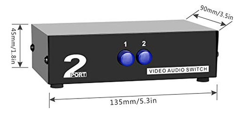 Switch Av Rca 2 En 1 Para Consolas Y Dvd - Pack