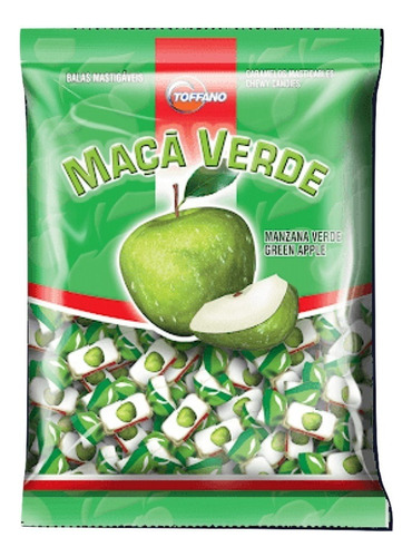 Bala Maça Verde 600g - Toffano