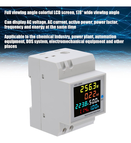 Medidor Electrico 6 Parametros Multimetro Amperimetro Lcd
