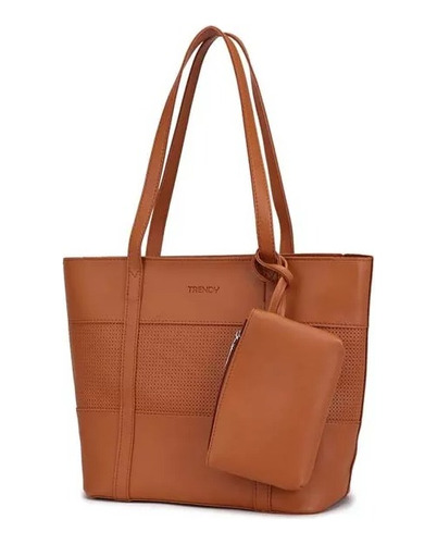 Cartera Tote Trendy Mujer Eco Cuero Diseño Elegante 