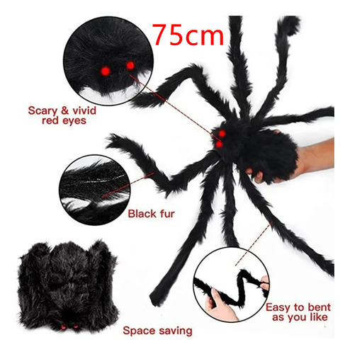 Aranhas Negras Gigantes Para O Halloween, Simulation Spider,