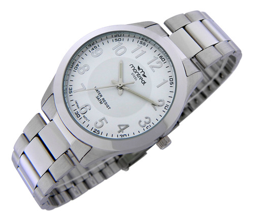 Reloj Montreal Hombre Ml1749 100% Acero Agujas Luminosas