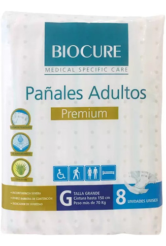 Biocure Pañales Adulto Premium 8und