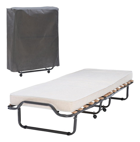 Luxor - Cama Plegable Individual Plegable Con Marco De Metal