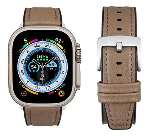 Botomore Piel Con Banda De Goma Para Apple Watch 41mm 40mm 3