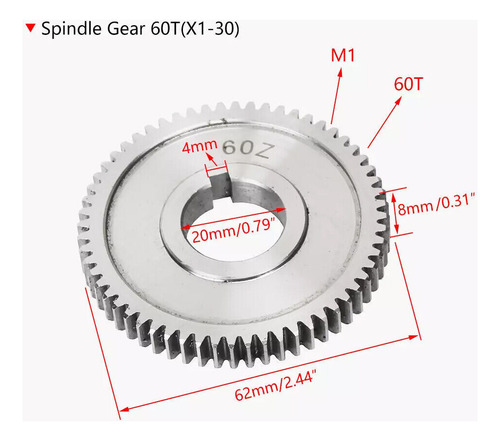 Juego De Engranajes De Microfresado Sieg X1/sx1/sx1l/sogi S1