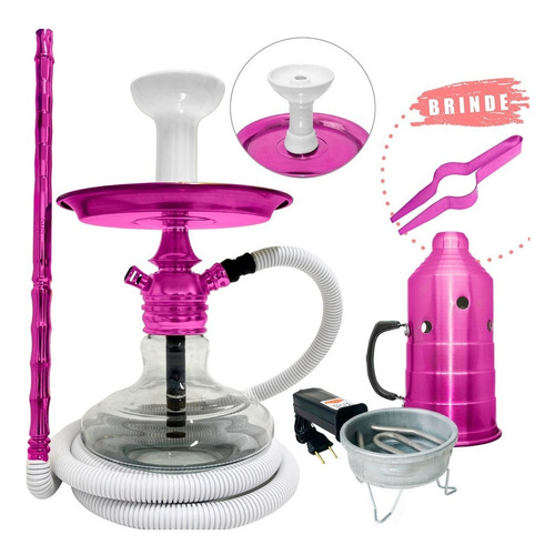 Imagem 7 de 9 de Narguile Black Hookah Mini Monster Completo Barato Fogareiro