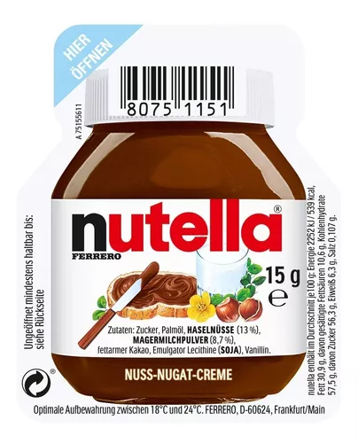 20-pack Nutella Mini Cups To Go Ferrero Importadas 15g C/u