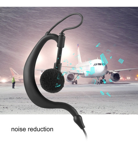 Audífono Con Micrófono, Botón Ptt Para Walkie Talkie