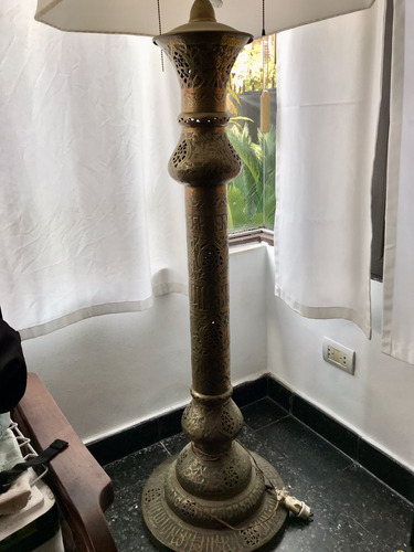 Antigua Lampara Hindú De Bronce (Usado)