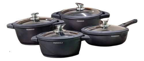 Conjunto Panelas Frigigold Saúde Premium 4 Peças Titânio