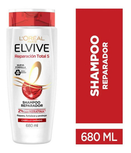 Loréal Paris Elvive Reparación Total 5 Shampoo 680 Ml