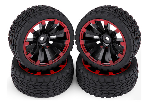 Neumáticos Todoterreno Rc 1/10 De 4 Piezas Con Patrón De Tri