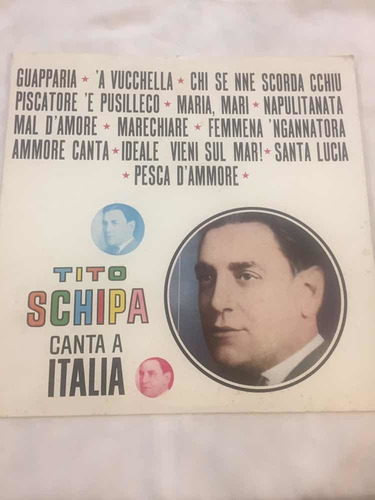 Disco Vinilo Lp Tito Schipa Canta A Italia Victor Guapparia