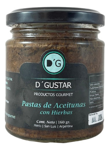 Pastas De Aceitunas Negras Con Hierbas 160 Grs Dgustar