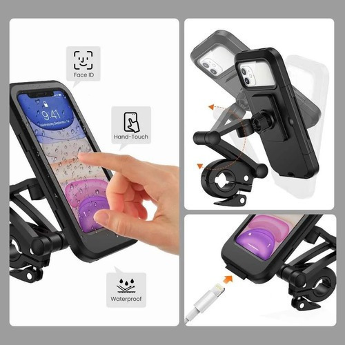 Suporte Celular Motocicleta 360º À Prova D'água A